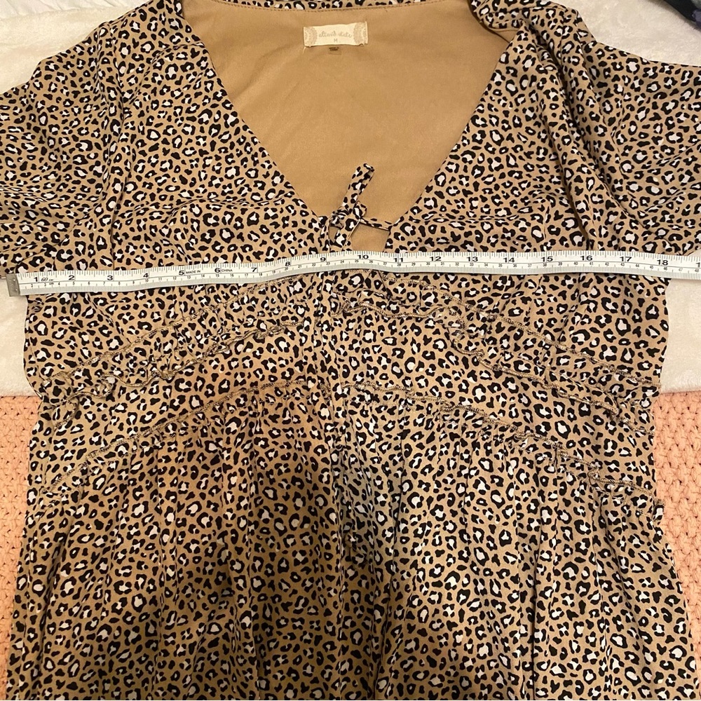 Altar’d State leopard print babydolll dress size M - Picture 5 of 5